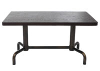 Esszimmertisch Tisch Industrial Holz 140x80cm dunkel bronze Gestell