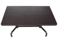 Esszimmertisch Tisch Industrial Holz 140x80cm dunkel bronze Gestell