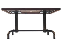 Esszimmertisch Tisch Industrial Holz 140x80cm dunkel bronze Gestell