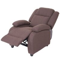 Fernsehsessel Relaxsessel Liegesessel Stoff mahagony