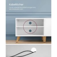 Fernsehtisch TV-Schrank 140cm Weiss.