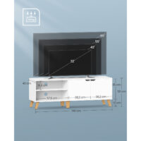 Fernsehtisch TV-Schrank 140cm Weiss.