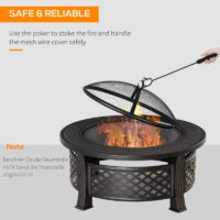 Feuerschale mit Grill und Funkenschutz Ø 81cm