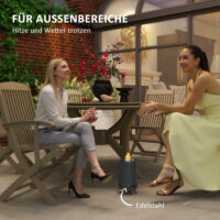 Feuerschale rauchfrei für Garten Ø16x25cm Edelstahl