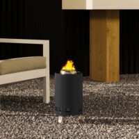 Feuerschale rauchfrei für Garten Ø16x25cm Edelstahl