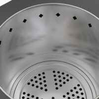 Feuerschale Feuerstelle mit Schürhaken für Garten silber schwarz