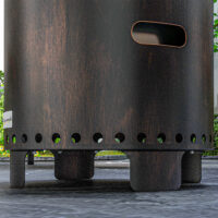 Feuerschale wetterbeständig 45x45x42cm schwarz bronze