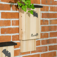 Fledermaushaus Set wetterfest für Garten und Balkon aus Holz