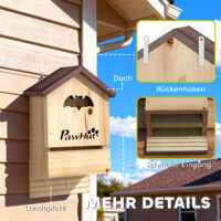 Fledermauskasten Set zum Aufhängen für den Garten aus Holz