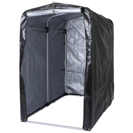 Foliengarage Aufbewahrungszelt aus Aluminium wasserfest anthrazit 201x121x201 cm