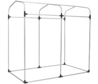 Foliengarage Aufbewahrungszelt aus Aluminium wasserfest anthrazit 201x121x201 cm