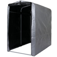 Foliengarage Aufbewahrungszelt aus Aluminium wasserfest silber 201x121x201 cm