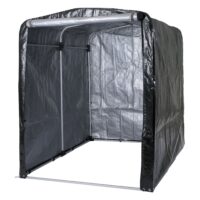 Foliengarage Aufbewahrungszelt aus Aluminium wasserfest anthrazit 201x157x201 cm