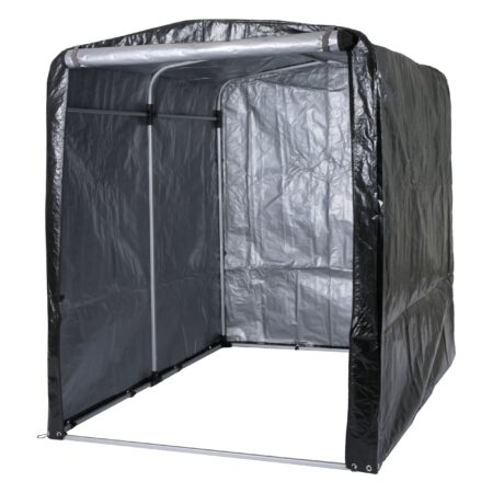 Foliengarage Aufbewahrungszelt aus Aluminium wasserfest anthrazit 201x157x201 cm