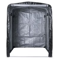 Foliengarage Aufbewahrungszelt aus Aluminium wasserfest anthrazit 201x157x201 cm