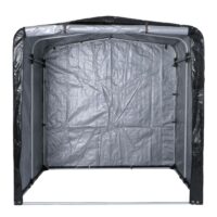 Foliengarage Aufbewahrungszelt aus Aluminium wasserfest anthrazit 201x201x201 cm