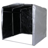 Foliengarage Aufbewahrungszelt aus Aluminium wasserfest silber 201x201x201 cm