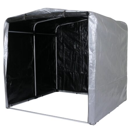 Foliengarage Aufbewahrungszelt aus Aluminium wasserfest silber 201x201x201 cm