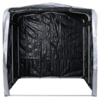 Foliengarage Aufbewahrungszelt aus Aluminium wasserfest silber 201x201x201 cm