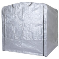 Foliengarage Aufbewahrungszelt aus Aluminium wasserfest silber 201x201x201 cm