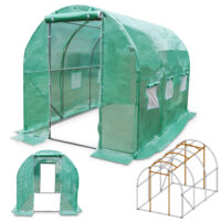 Stabiles Foliengewächshaus (200x200x300cm), wetterfest für Pflanzenzucht.