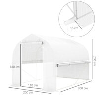 Foliengewächshaus UV-beständig mit Stahlrahmen für Garten 3x2x2m
