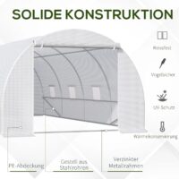 Foliengewächshaus für Gemüse, Früchte und Blumen im Garten