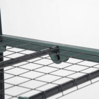 Foliengewächshaus mit 5 Regalen, transparent, ideal für Anzucht, Grün.