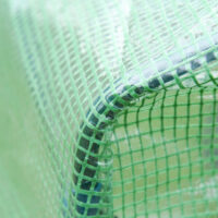 Foliengewächshaus mit Fenster und Tür, Maße 180x100x168 cm.