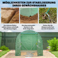 Foliengewächshaus mobil mit Regalen Tür und Fenstern 2x2m