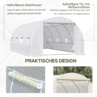 Foliengewächshaus mit Bodenbefestigung für einen stabilen Stand