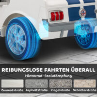 Elektroauto Ford Shelby für Kinder 12V mit Fernbedienung LED und Musik weiss
