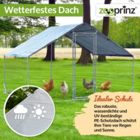 Robustes Freilaufgehege für Kleintiere mit stabilem Gitter.