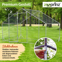 Robustes Freilaufgehege für Kleintiere mit stabilem Gitter.