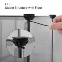 Freigehege Tiergehege Laufstall für Meerschweinchen in Grau.