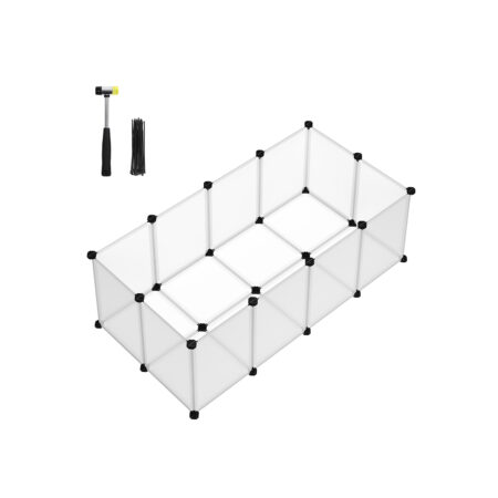 Robustes Freigehege mit Bodenplatten für Kleintiere und Kaninchen.