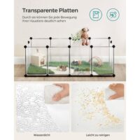 Robustes Freigehege mit Bodenplatten für Kleintiere und Kaninchen.