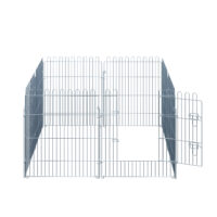 8-teiliges Freilaufgehege für Haustiere, 63x76cm.