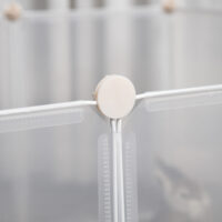 Weißes DIY Freilaufgehege für kleine Haustiere, 105x105cm.