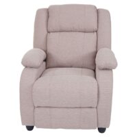 Fernsehsessel Relaxsessel Liegesessel Stoff creme-grau