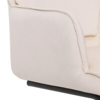 Freischwinger Esszimmerstuhl Küchenstuhl Stoff Öko-Tex creme-beige
