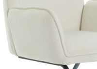 Freischwinger Esszimmerstuhl Küchenstuhl Stoff Öko-Tex creme-beige