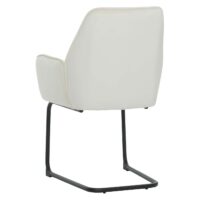 Freischwinger Esszimmerstuhl Küchenstuhl Stoff Öko-Tex creme-beige