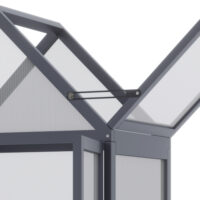 Frühbeet Mini Gewächshaus wetterfest mit 3 Ebenen Holz Polycarbonat
