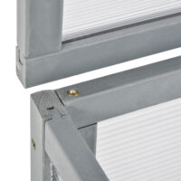 Frühbeet aus Holz, wetterfest, ideal für die Pflanzenaufzucht, Grau.