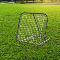 Schwarzer klappbarer Fussball Rebounder mit 5 einstellbaren Stufen, ermöglicht abwechslungsreiches und effektives Training.