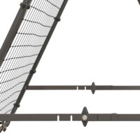 Schwarzer robuster Fussball Rebounder aus Stahl mit 5 einstellbaren Rückprallstufen für vielseitiges Training.