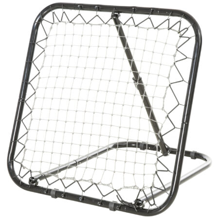Schwarzer klappbarer Fussball Rebounder mit 5 einstellbaren Stufen, ermöglicht abwechslungsreiches und effektives Training.