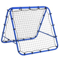 Blauer Fussball Rebounder, als Kickback Tor konzipiert, ideal für das Fussballtraining zu Hause oder im Verein.