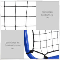 Blauer Fussball Rebounder, als Kickback Tor konzipiert, ideal für das Fussballtraining zu Hause oder im Verein.